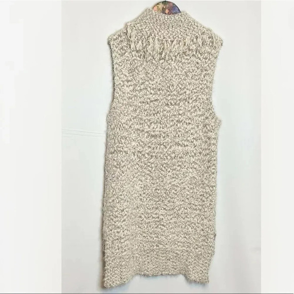 Umgee | Sweater Dress Chunky Knit Sleeveless High Low Hem Turtleneck BUTTER SOFT - Picture 4 of 7